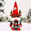 Weihnachtsknonnomes Dekoration Plüsch Weihnachts -Elf Puppe mit Rentierhörnern Ornamente Urlaub Home Decor Kinder Geschenke xbjk2107