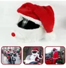 Теплые чехлы для мотоциклов для мотоциклов Рождественские украшения Санта-Клаус Мультфильм Защитный чехол Xmas Fanny Gifts LLA1058