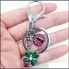 Schlüsselringe Schmuck Schmelze Emaille Drop Glasader Ladybugs essen Blätter Klee Ladykäfer Charme Geldbeutel Handtasche Autohalter Keyring Keychain Party Hochzeitsgeschenk 78