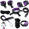 Bondages Sex Toys For Adult Game Erotic BDSM Kits Bondage Handcuffs Whip Gag Nipple Clamps Couples 1122