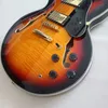 W magazynie Memphis 335 Semi Hollow Sunset Jazz Electric Flame Maple Maple Sideer i tylna powłoka Inkruta