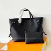 Borse da donna Designer Borse a tracolla Borse Borse da shopping per la mamma Borsa in pelle bovina goffrata 2 pezzi Borsa composita moda nera