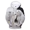 Sweats à capuche pour femmes Sweatshirts 3D Imprimer Kawaii Souriant Angel Samoyed Femmes Samoyed Pullover Hommes Hommes Casual Casual Tops à capuche