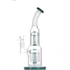 2021 Hookah Glazen Bong Dab Rig Water Bongs Rookpijp Dubbele boomtakfilter 11,8 inch 14 mm vrouwelijke gewricht met rookkom