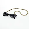 Fashion PU Leather Metal Glasses Chain Trendy Luxury Gold Color Glasses Holder Lanyard Straps Neck Chain sunglasses accessories