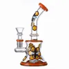 Nyaste Uniqe Glass grossist Olika Halloween Styles Hookahs Bägare Bongs Duschhuvud Perc Percolator Vattenrör 14mm Joint med Bowl Oil Dab