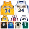 Takım usa9 Kevin 34 Garnett Jersey Amiralleri Lisesi Basketbol Forması Yeşil Erkek Dikişli Özel Yapılan Boyut S5XL