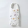 Born Baby Sleeping Torba Ultra-Miękki Gruby Ciepły Koc Czysta Bawełna Niemowlę Chłopcy Dziewczęta Odzież Przedszkole Wrap Swaddle 0-6m 220216