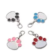 Moda Térmica Transter Sublimação Blanks Dog Tag Chaveiros DIY Designer Jóias Osso Gatos Garras Rosa Preto Azul Prata Liga Amantes Chaveiro Do Carro Chaveiro Presente