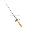 Spinning Rods Sports Outdoors Mini Pocket Pocket Fish Pen Aluminium Aluminium Pole Pole Reel Pesca Pesca Livraison de Drop 4927580