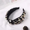 Ladies Leopard Headband 9 colori tessuto annodato a tesa larga Big Gilrs Boutique Hair Sticks Women Vintage Princess Headwear 060330 182 Y2