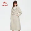 Astrid frauen herbst winter jacke weibliche parkas warme Lange Mantel Mit Gürtel gepolsterte mäntel Mit Kapuze frau Oberbekleidung 211008