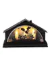 Halloween Glowing Decorations Simulation Retro Glowing House LED Lights Candles Lamps Halloween Ornament With LED Candles H1222