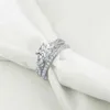 she 2 Pcs Wedding Ring Set Trendy Jewelry 925 Sterling Silver 2.3 Ct Princess Cut AAAAA CZ Engagement Rings For Women 211217