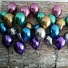 50 stks/set Ballon Groothandel Glanzende Metalen Parel Latex Ballonnen Dikke Chroom Metallic Kleuren Lucht Ballen Globos Verjaardagsfeestje Decoratie 0042