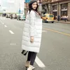 Women's Down Parkas ftlzz vinter eleganta kvinnor 90% vit anka kappa dubbelsidig långjacka casual lös knapp varm snö outwear luci22