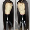 Перуанский безразличный прямой 13x6 кружева фронт человеческих волос парики прозрачный кружевной фронтальный парик для чернокожих женщин