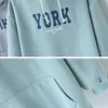 Automne Hiver BF Style Sweat-shirt Femmes Harajuku Casual Oversize Manches longues Pull à capuche Lettre Imprimer Épaississement Tops 201212