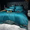 100% bomull vit kunglig broderi bindande satin 200x230 sängkläder uppsättning duvet täcker brev sängkläder sängkläder för hem