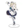 Anime Figur Genshin Impact Diluc Venti Klee Zhongli Cosplay Akryl Stativ Modell Plate Desk Inredning Stående Sign Keychain Gifts J0306