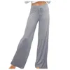 Kvinnors byxor Capris Kancoold Casual Loose Solid Color Yoga Sport Långt brett Ben Pantalon Pour Femme Byxor