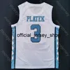 College 2020 New North Carolina Basketball Jersey NCAA 3 Andrew Platek White All Stitched and Embroidery Men Youth Size