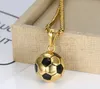 Creative sport football en acier inoxydable pendentif collier accessoires à la mode bijoux de mode vacances fan souvenirs cadeaux