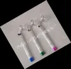 5,5 pulgadas pipa de vidrio para fumar curvada Color claro quemador de aceite accesorios para cigarrillos tapa de burbuja Color mezclado