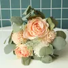 装飾的な花の花輪ローズタンドンリオン人工緑の植物結婚式の装飾のための偽の花ホームガーデンの装飾
