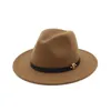 60cm男性女性ワイドブリムウールフェルト帽子イギリス風ジャズハットTrilby Party Panama Fedora Hat