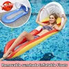 Inflável Flutuadores Tubos Proteção Ambiente Proteção Dobrável Volta Flutuante Row Sunshade Piscina Agradável Lounger 1 Pcs