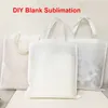 Creative Sublimation Handbag Environmental Shopping Tote Bags Non-woven Storage Bag DIY Christmas Gift Party Supplies