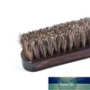 1Pc Horsehair Shoe Brush Polish Wood Handle Natural Leather Soft Polishing Tool