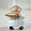 2PCSSet Pastoral harts Kökskock Figurskaka Bakery Chef Miniature Cook Statue Home Restaurant Bar Cafe Decor Ornament8489220