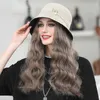 Wig Hat One Piece Fashion Wig Feminino M￩dio Cabelo Longo Com Cover Compra Full Curly