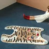 Cute cartoon tiger shaped soft touch small decoration area rug 80x160cm, INS popular Nordic style home collection carpet 210301