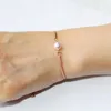 Link, Chain Pearl Bracelet-Rose Gold Bracelet-Bridesmaid Bracelet-Gold Bracelet-Single Bracelet