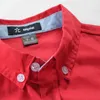 Dzieci Czerwone Koszulki Casual Solid Color 100% Bawełna Dobra Jakość Satyna Chłopcy Odzież dziecięca 210713
