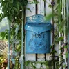 French Mailbox Villa Gardening Outdoor Emfnaced Letter Box Retro Pastoral Art Flower Shop Cafe Wall Hanging Decoration With Lock T200117