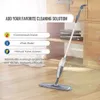 Microfiber Spray Mop For Floor Cleaning Wet and Dry 360 Degree Spin Dust With Water Tank Sprayer Include 3 Refill Pads 210805