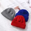 Cappelli invernali per donna Tinta unita Lana Skullies Berretti lavorati a maglia Berretti Uomo Caldo Sci Hip-Hop Berretto melone Moda Bonnet