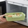 シャイ携帯用食品容器電子レンジランチボックス漏れ防止ラティスラティス箱Bento Box 210818