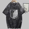 Attack On Titan Anime T-shirt Fashion Short Sleeve O-Neck Casual Tie Dye Uniex Cloths Y0809