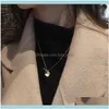 Chaînes Colliers Pendants JewelryChains coque en coque coréenne Crystal Love Collier Femme Femme Exquise Wild Short Clavicule Chaîne Anniversa