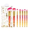 Schoonheid Make-up Borstels 7pcs / Set Diamond Handvat Cosmetica Poeder Oogschaduw Foundation Brush Tools met Quicksand-tas