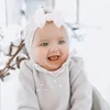 Nylonowe kolory Solid Colors Bow Baby Headband do dziewcząt Noworodek Opaski Elastyczne Zespoły do ​​włosów Turban Headwear Akcesoria do włosów