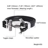 Викинг Мужская Стиль Золотой Посеребренный Якорь Очарование Браслет Двухслойные Кожаные Браслеты Ювелирные Изделия