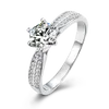 Кластерные кольца Zwjewe 925 стерлингового серебра D цвет ясность VVS1 1CT Moissanite женское кольцо привлечение свадьбы годовщина подарка