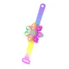 Fingertip arc-en-ciel Gyro Toys Party Favor LED LUMINGBAND SILICONE REBOUND PUSH PUSH BULLE BRACELET Watch Anti-Stress Toy XX7371219