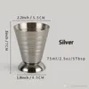 75 мл измерения из нержавеющей стали с 3 шкалами Creative Digital Meam Cup Portable Measure Bartenter Bartend Bar Tool XVT1754